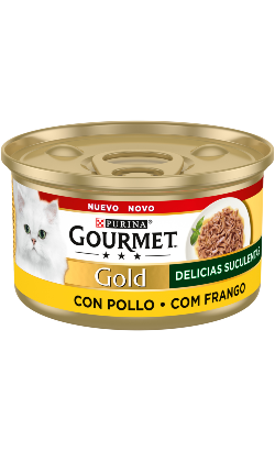 Gourmet Gold Delícias Suculentas Frango | Wet (Lata) | 24 x 85 g