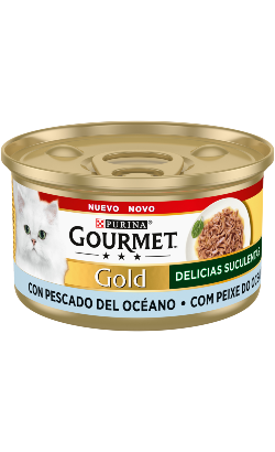 Gourmet Gold Delícias Suculentas Peixe do Oceano | Wet (Lata) | 24 x 85 g