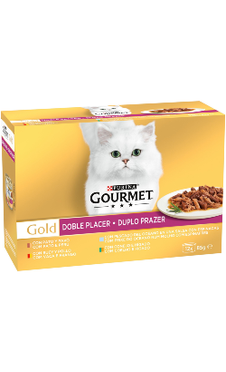 Gourmet Gold Seleção Duplo Prazer Multipack 12 | Wet (Lata) | 12 x 85 g