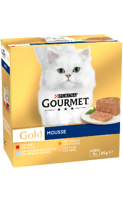 Gourmet Gold Seleção de Mousses Multipack 8 | Wet (Lata) | 8 x 85 g