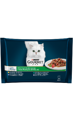 Gourmet Perle Finos Pedaços com Legumes | Pack 12 unidades de 4 x 85g