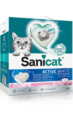 Areia para Gato Sanicat Active White Lotus | 10
